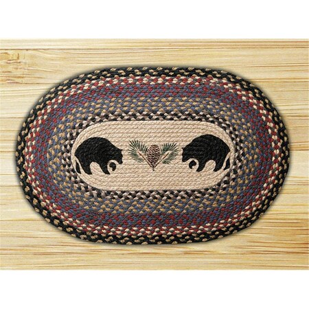 Palacedesigns Capitol Importing  Black Bears - 20 in. x 30 in. Oval Patch PA2824859